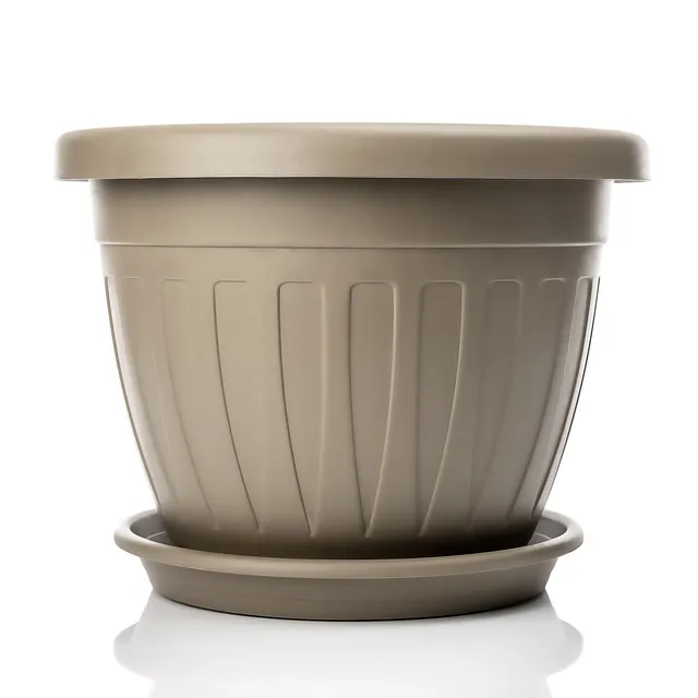 BigDean Garten & Außenbereich Blumentopf 50cm Mocca mit Untersetzer