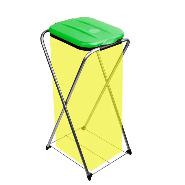 BigDean Haushalt Müllsackständer EasyFix Grün 120L Metall