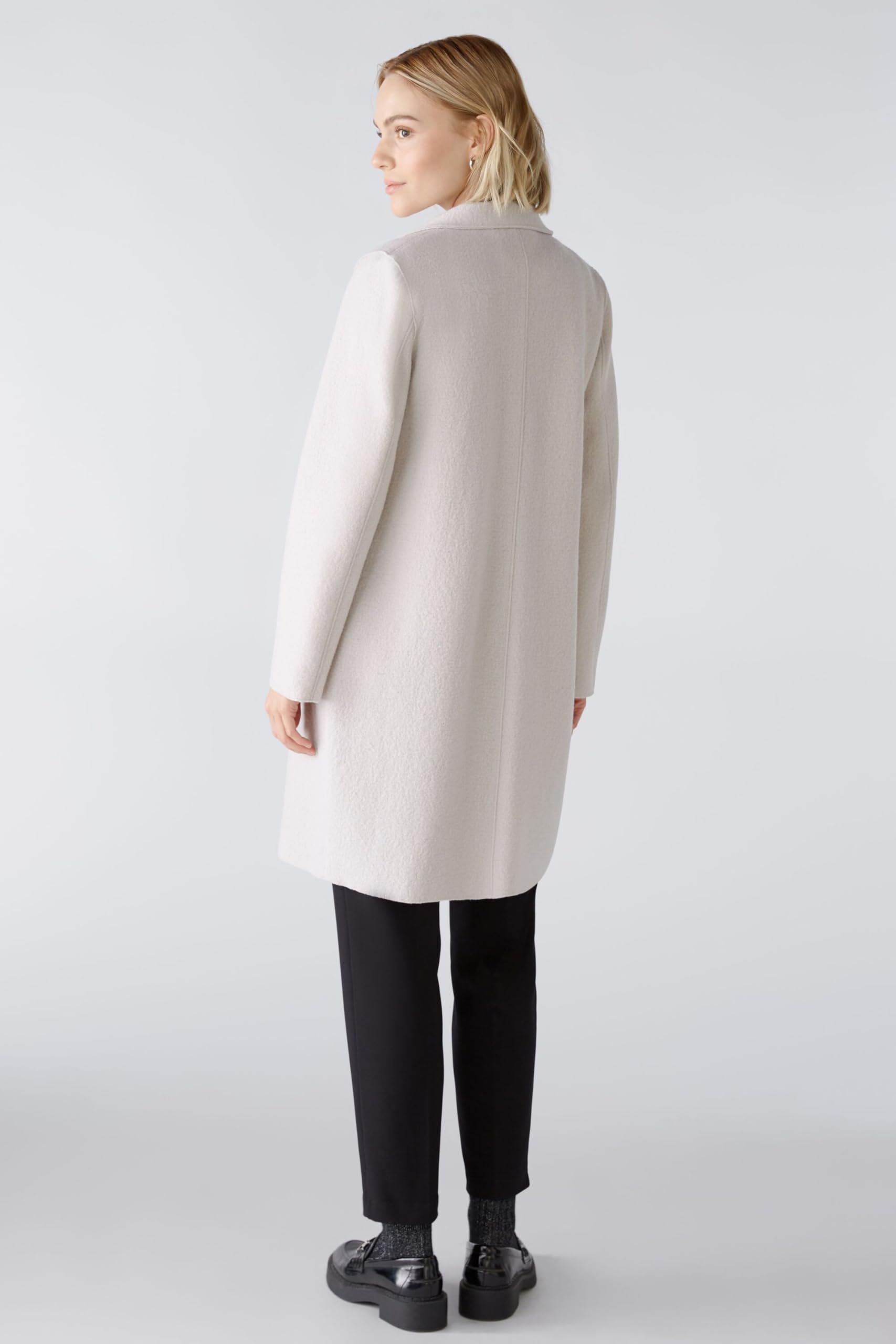 OUI Mantel Mayson Boiled Wool Schurwolle Wollmantel Uni