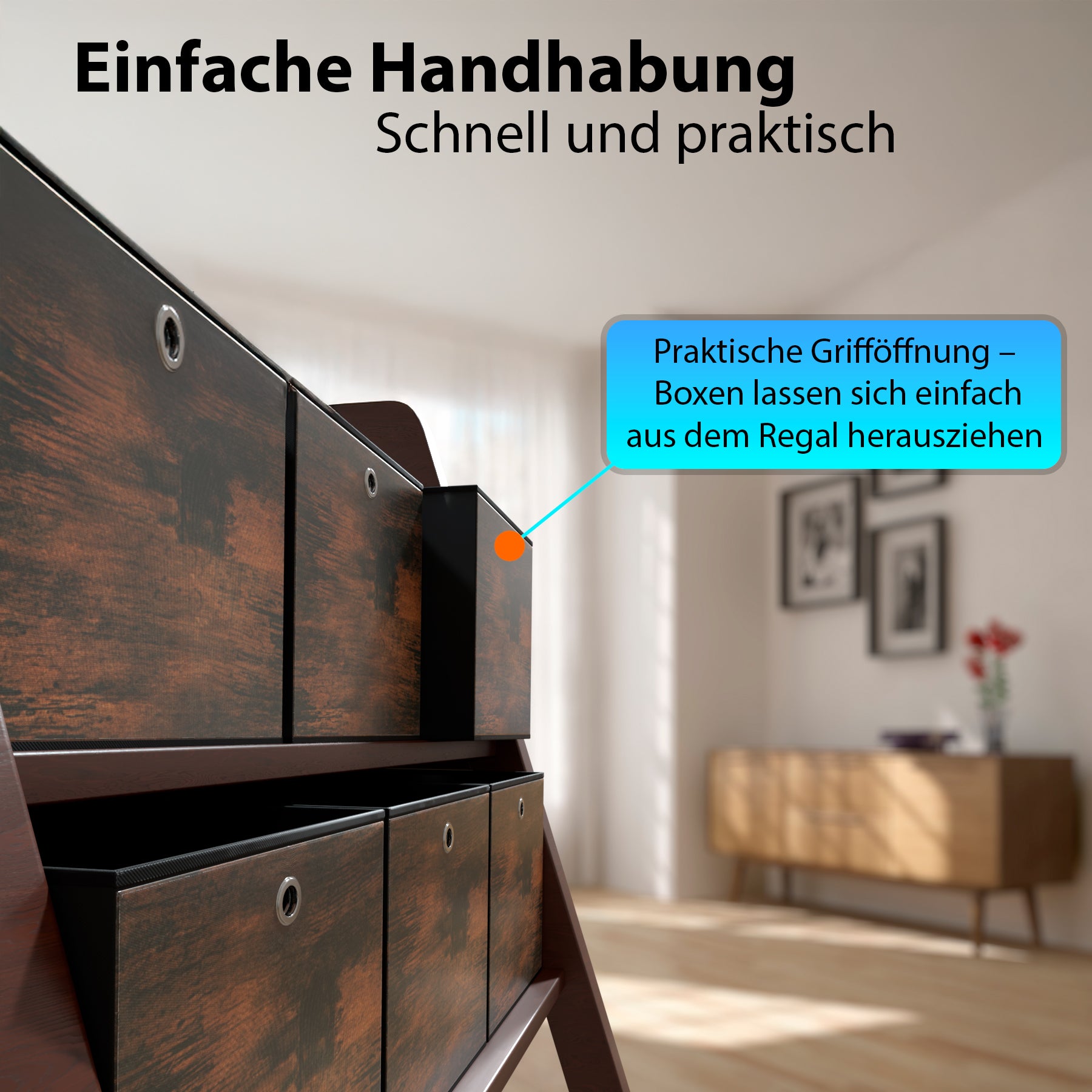 BigDean Aufbewahrungsbox 30x30x30 cm 6 Stück Würfelregal