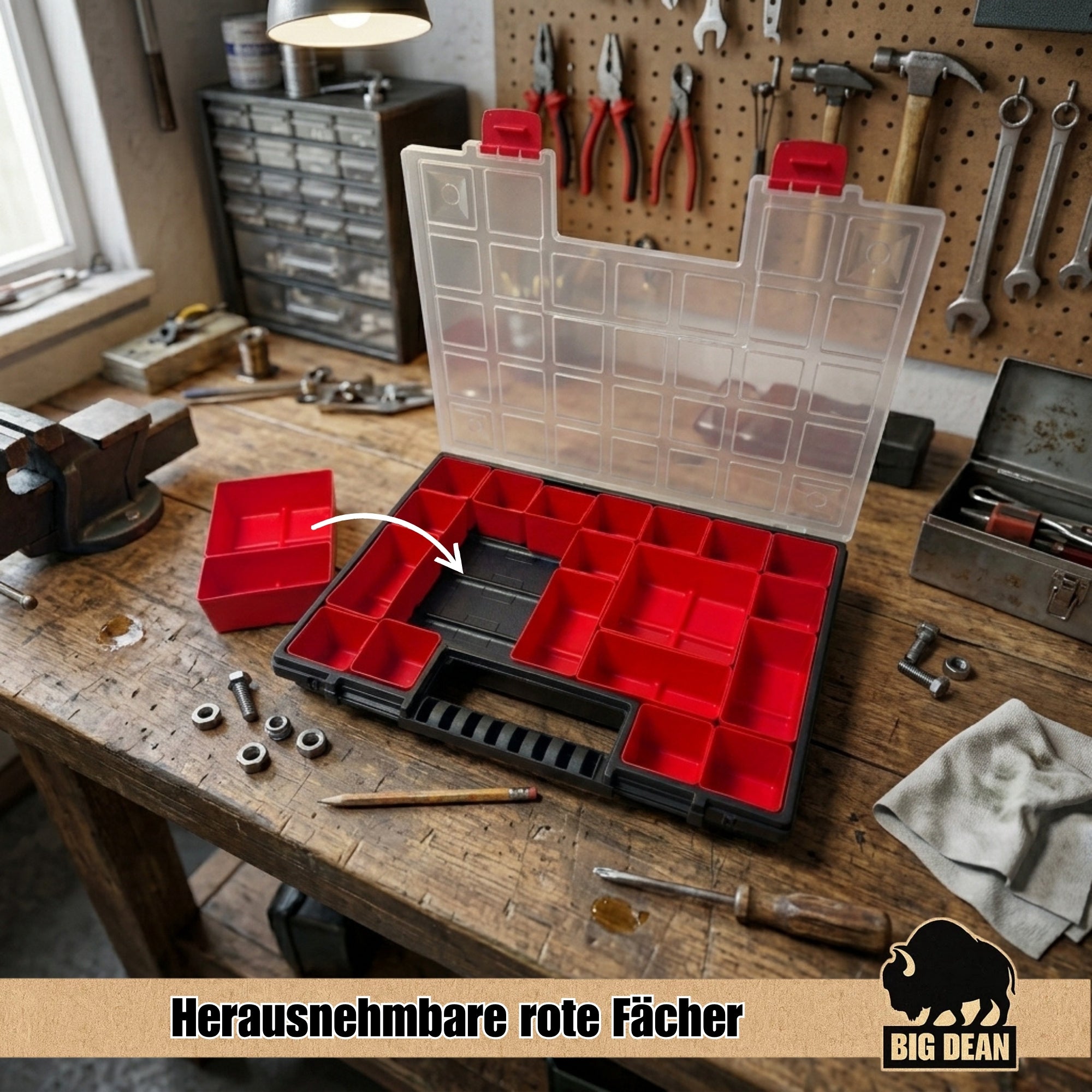 BigDean Sortimentskasten B Kleinteile Organizer Fächer