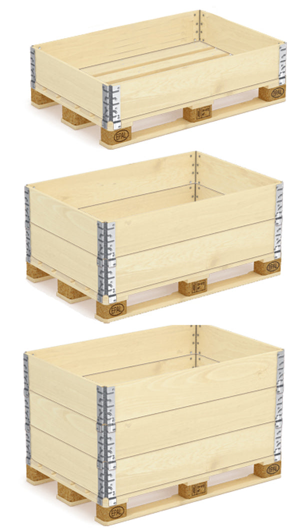 BigDean Garten Palettenrahmen 120x80x19,5cm Holz stapelbar
