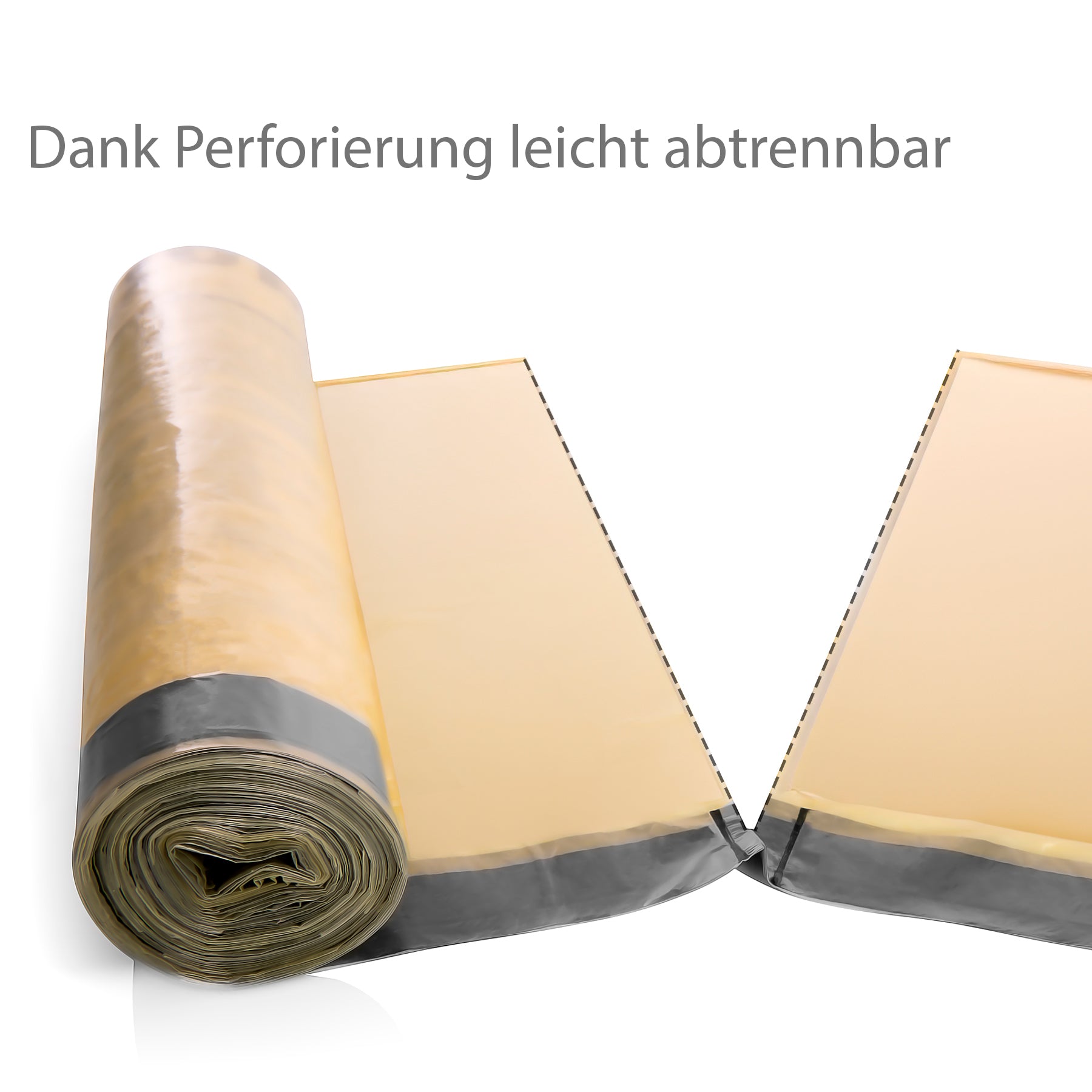BigDean Haushalt Gelber Sack Mülleimer 60L mit 10 Rollen luftdicht