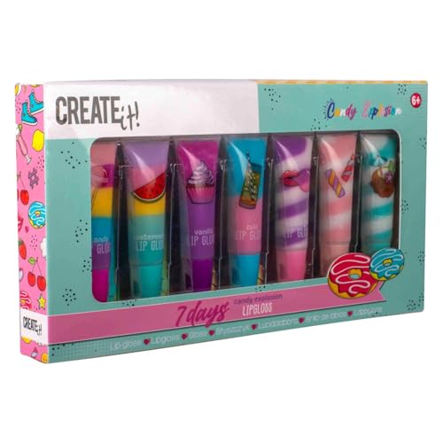 Create It Candy Swirl Lipgloss Set 7 Farben Kinder