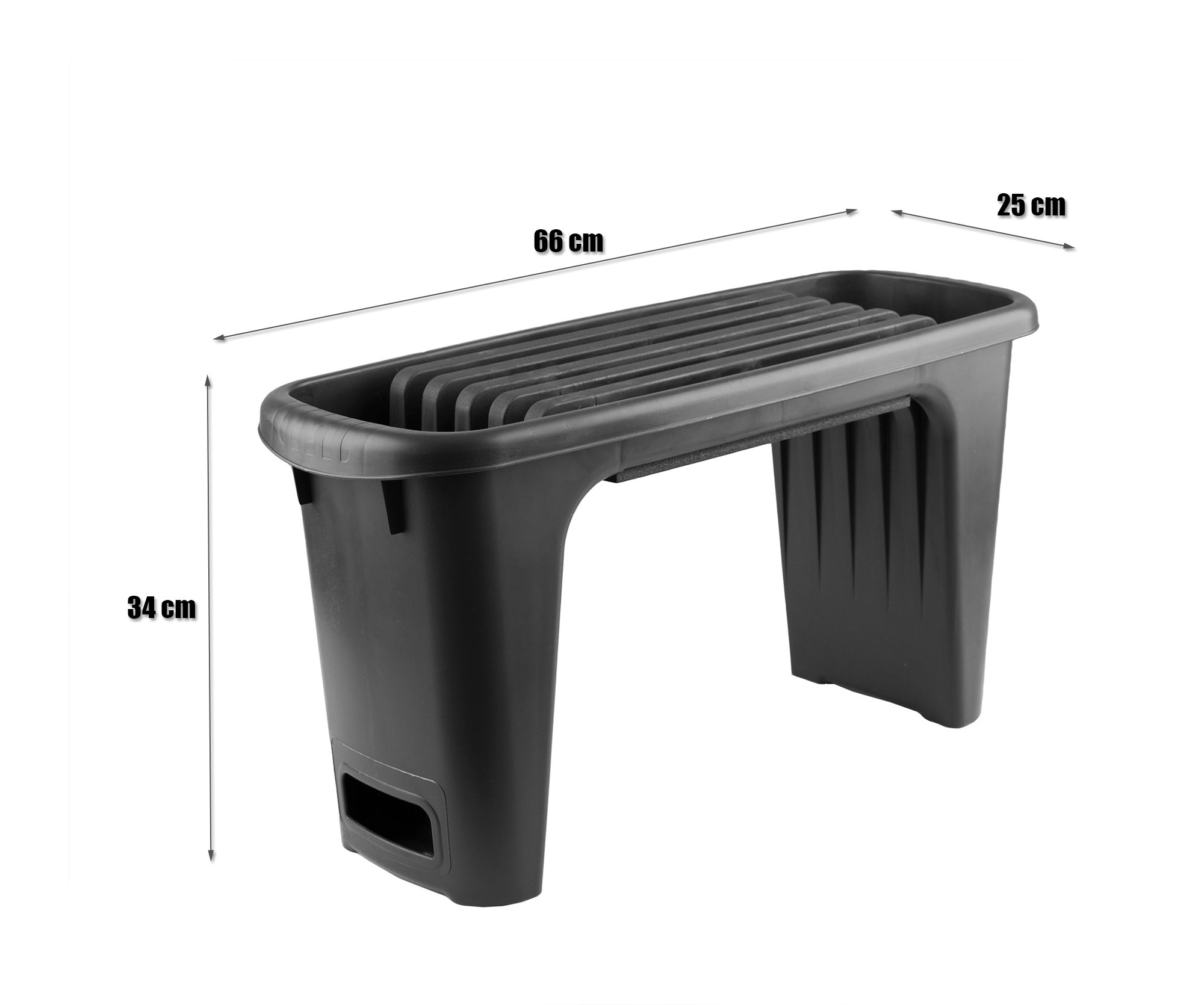 BigDean Kniebank Gartenbank mit Polster Grau