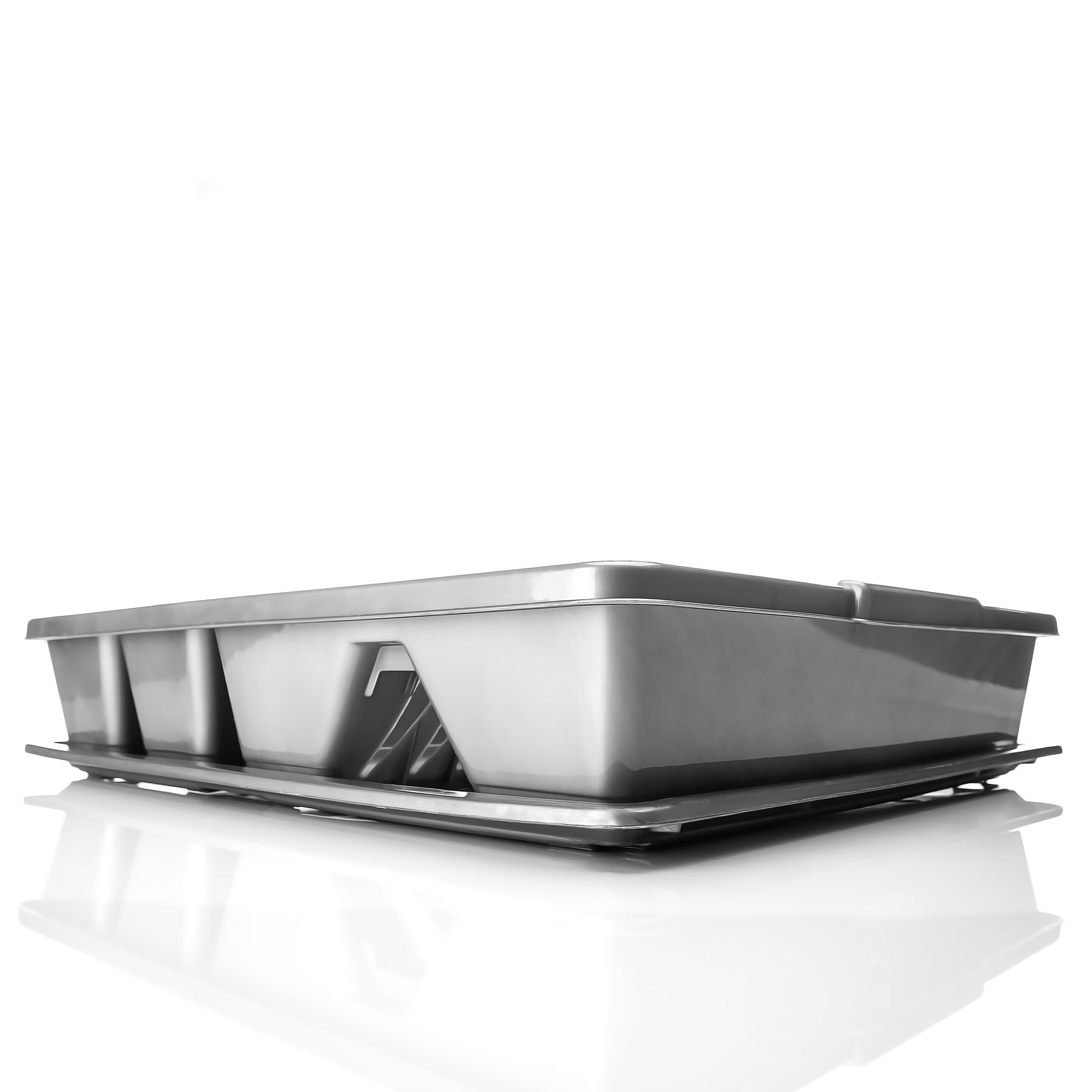 BigDean Abtropfgestell Geschirr Grau 48x39 cm Schale