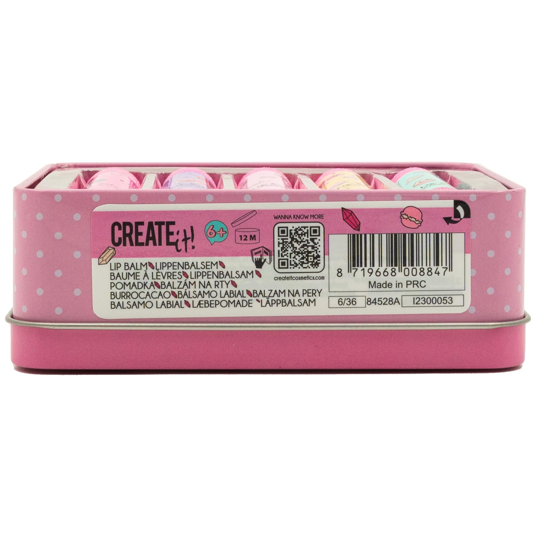 Create It Makeup 84528A Lippenbalsam Duft 5 Stück Metalldose