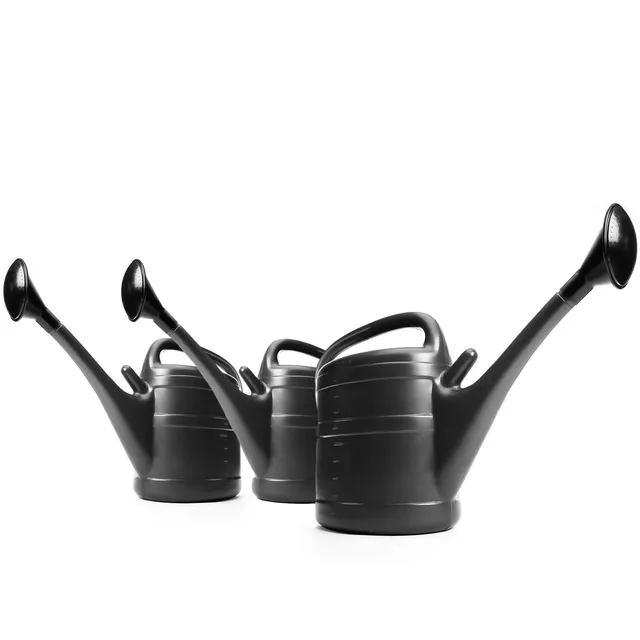 BigDean Gießkanne 10 Liter anthrazit 3er Set Kunststoff