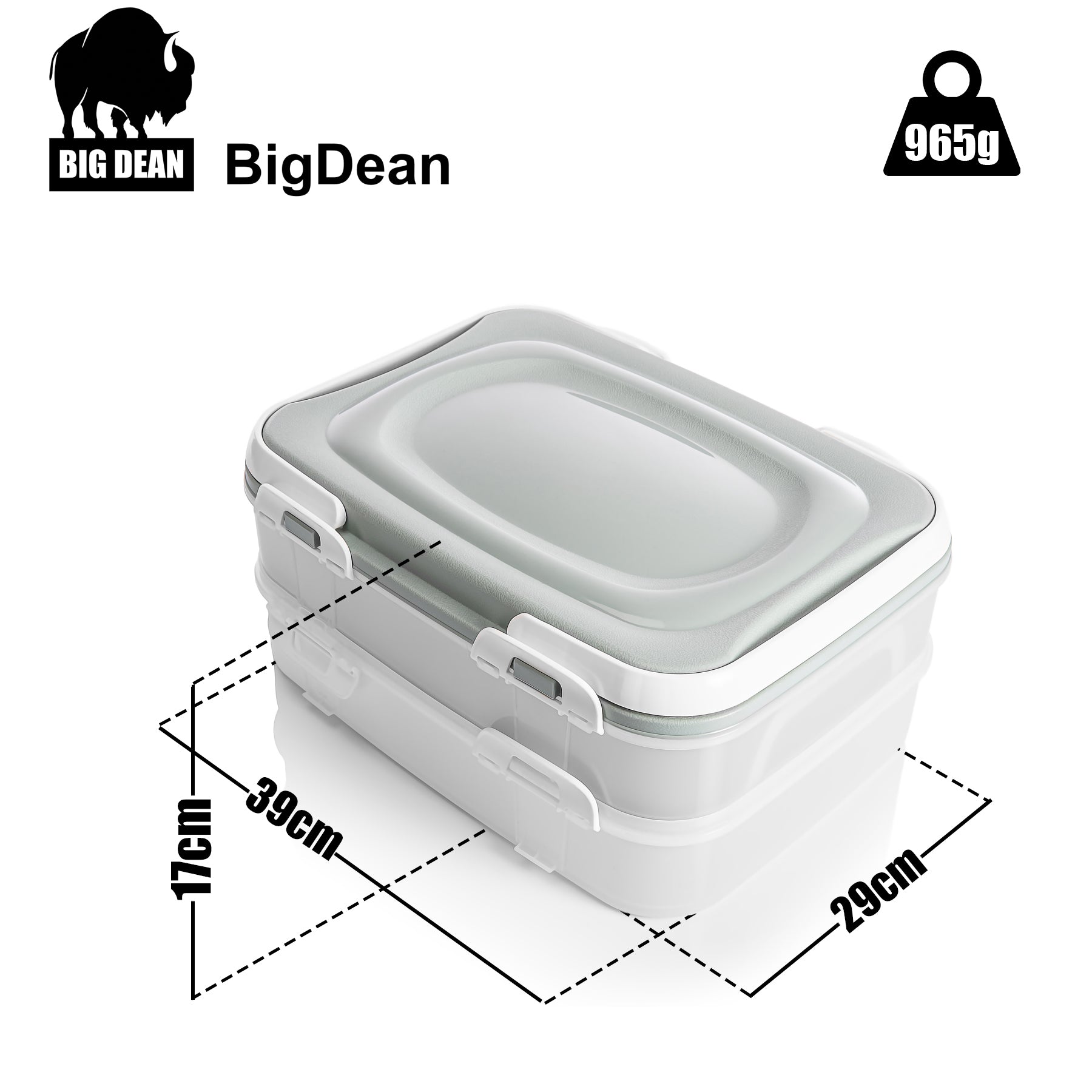 BigDean Küche & Vorrat Partycontainer 2 Etagen Pastell Grün