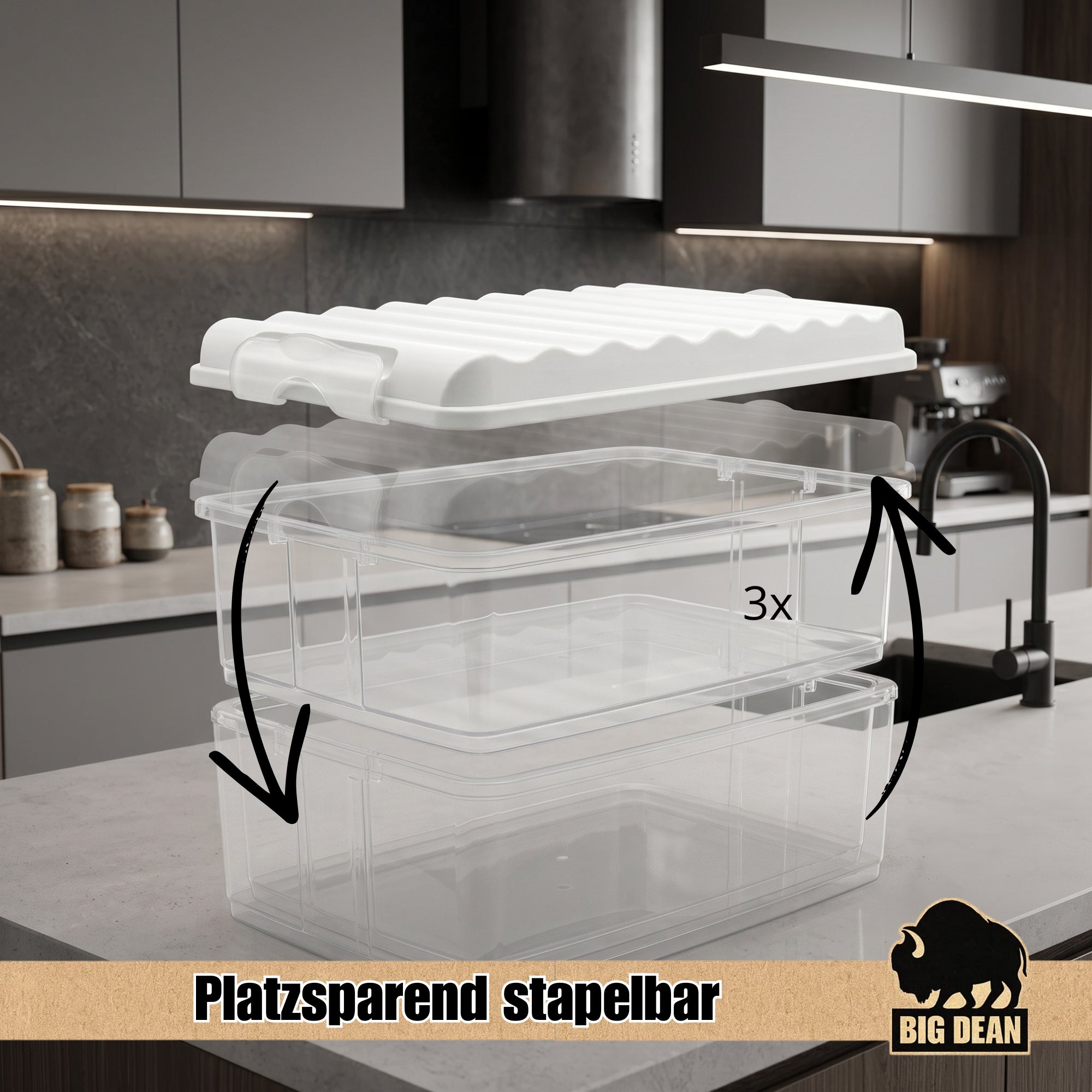 BigDean Aufschnittbox 2,5L 3er Set Kühlschrankbox Made in Germany
