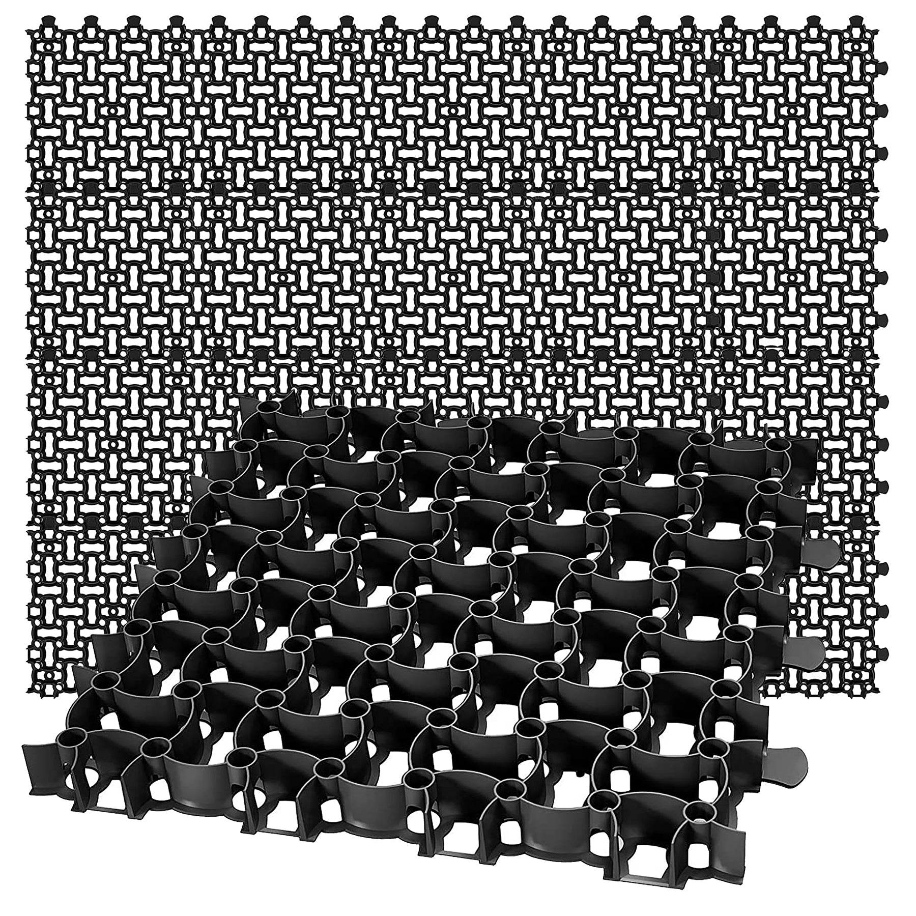 BigDean Rasengitter 50x50 cm Paddockplatte schwarz 20er Set 5m²