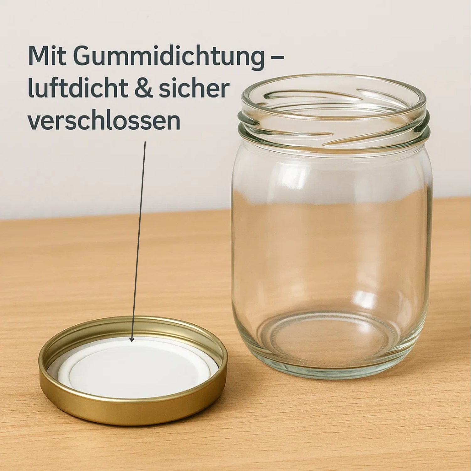 BigDean Einmachgläser 1 Liter 6 Stück große Öffnung Glas