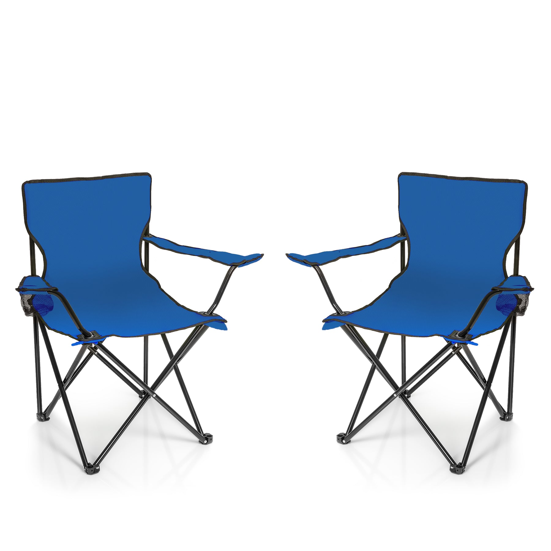 BigDean Garten Faltstuhl Campingstuhl blau 2er Set 120kg