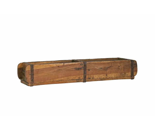 BigDean Ziegelform Vintage Holzkiste 57x15x9,5 Zweikammer