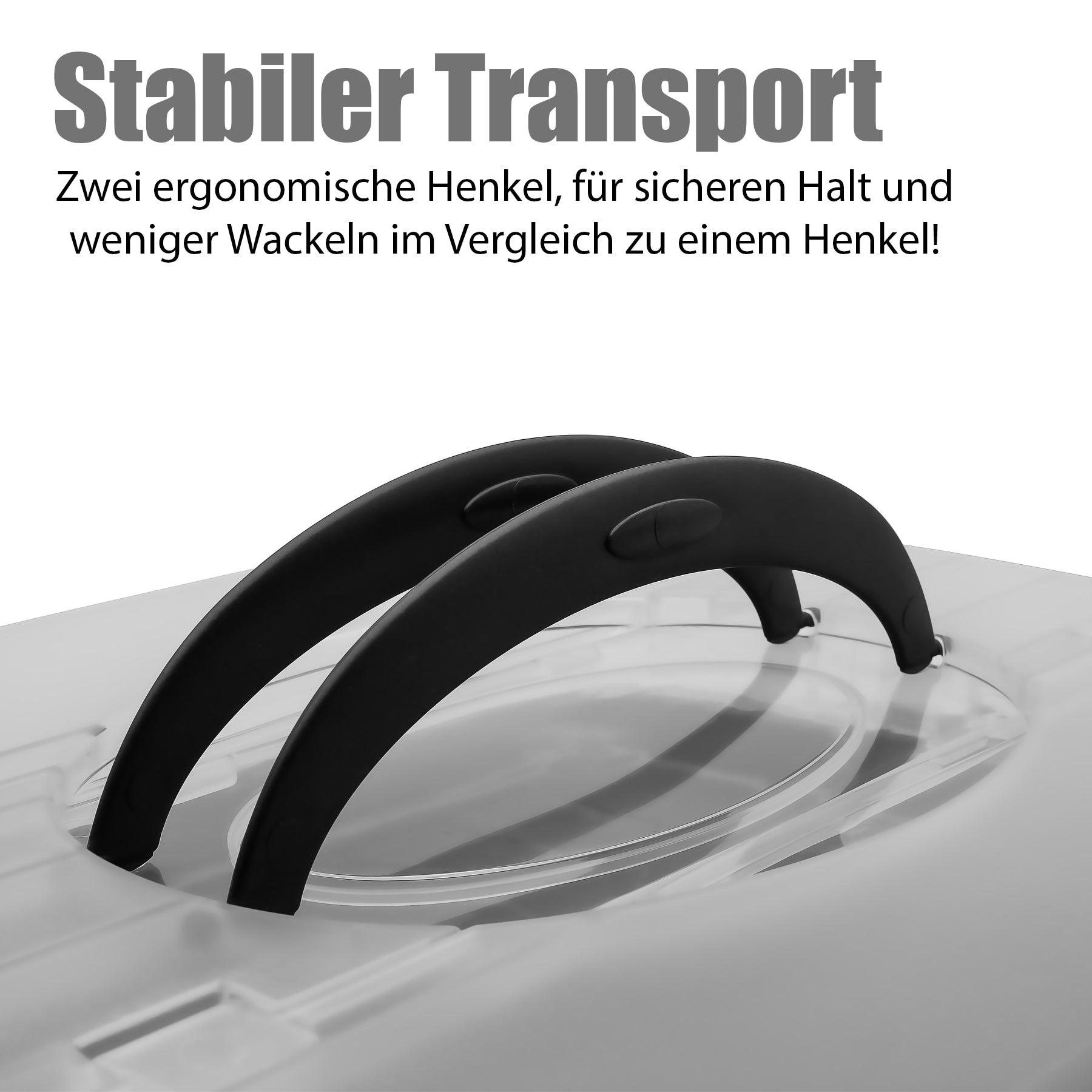 BigDean Kuchen Transportbox XL Anthrazit rechteckig