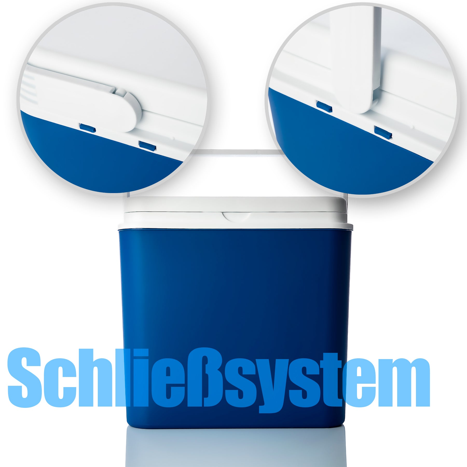 BigDean Küche & Vorrat Kühlbox 24 Liter blau/weiß 14 Std