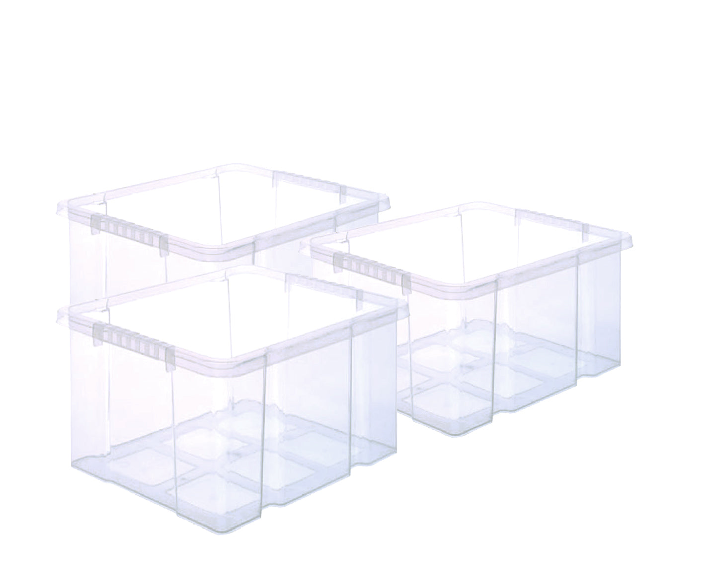 BigDean Aufbewahrung Eurobox 44x35x24 3er stapelbar
