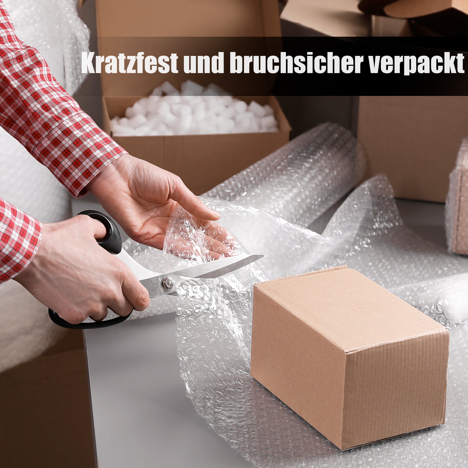 BigDean Luftpolsterfolie 10m x 0,40m Noppenfolie 80my