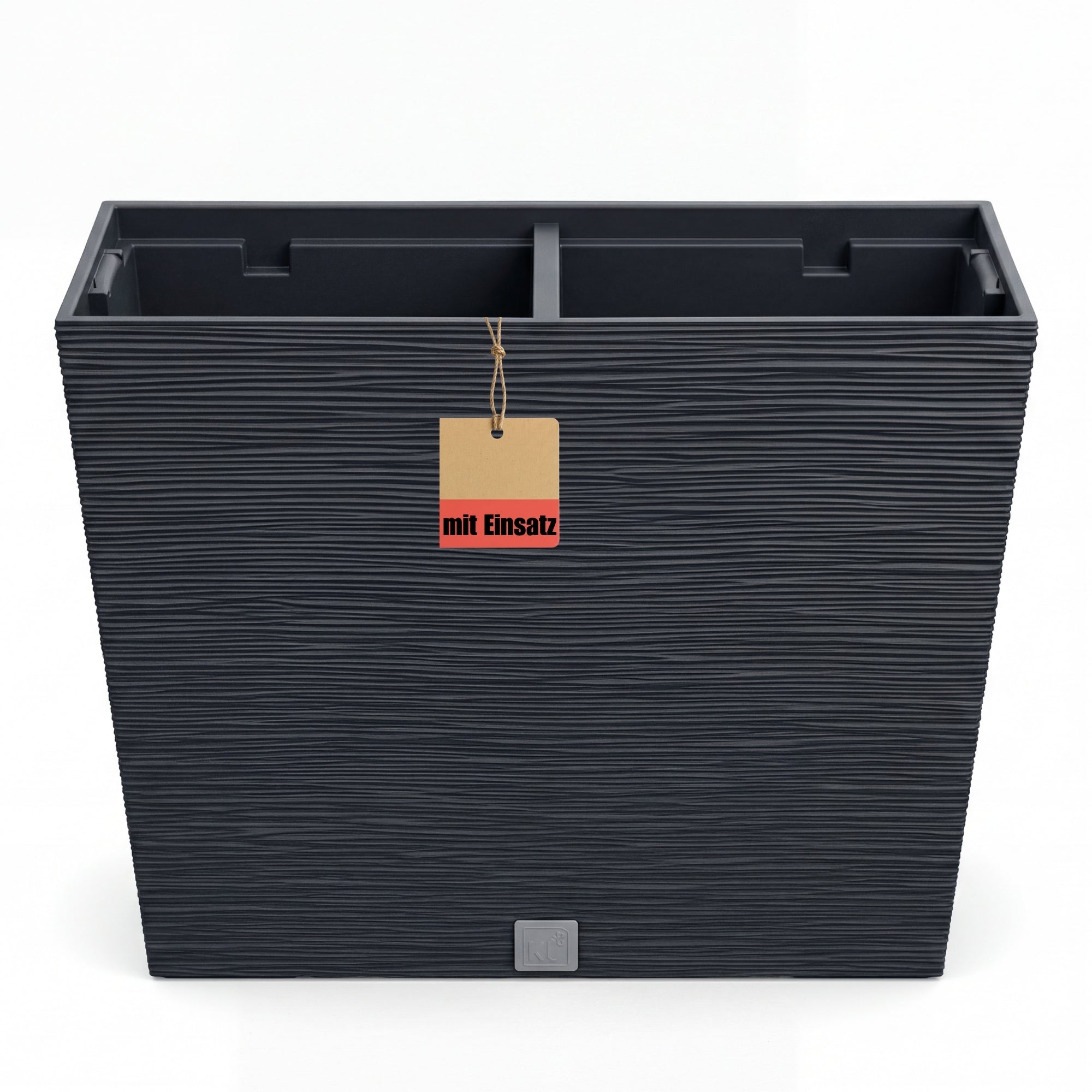 BigDean Garten Blumenkasten Anthrazit 58 cm mit Einsatz UV-fest