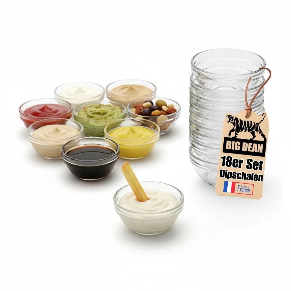 BigDean Küche Glasschüssel 6cm 40ml 18er Set Glas