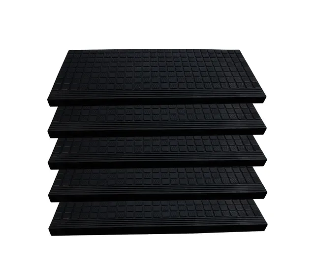 BigDean Haushalt Stufenmatte Gummi 65x26cm 5er rutschfest