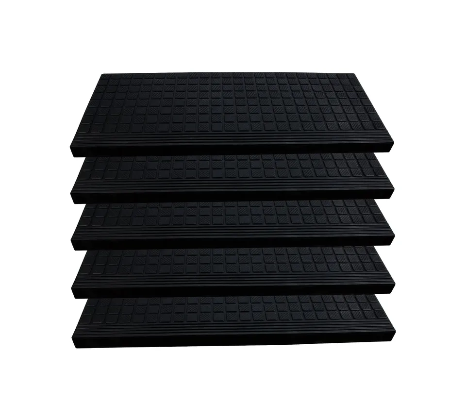 BigDean Haushalt Stufenmatte Gummi 65x26cm 5er rutschfest