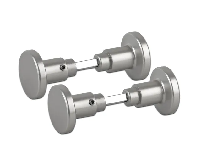 BigDean Türgriffe Aluminium silber 2 Stück Drehknauf