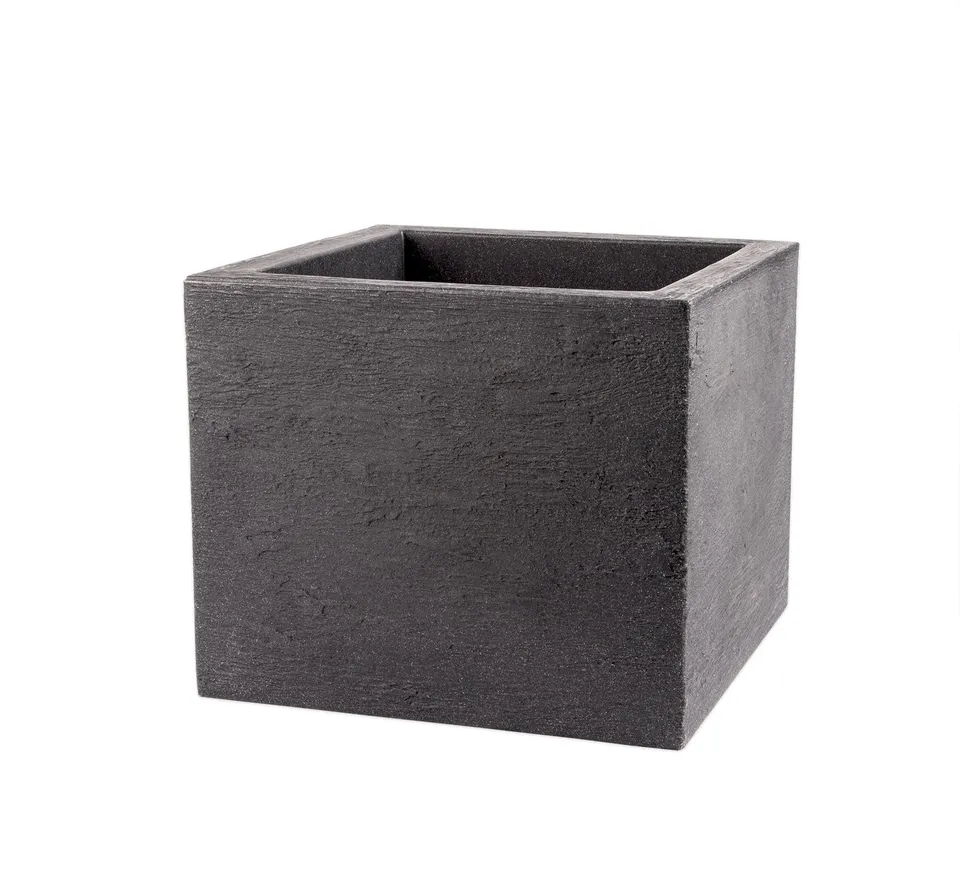 BigDean Garten Pflanzkübel Kubus 50x50 Anthrazit Frostsicher XXL