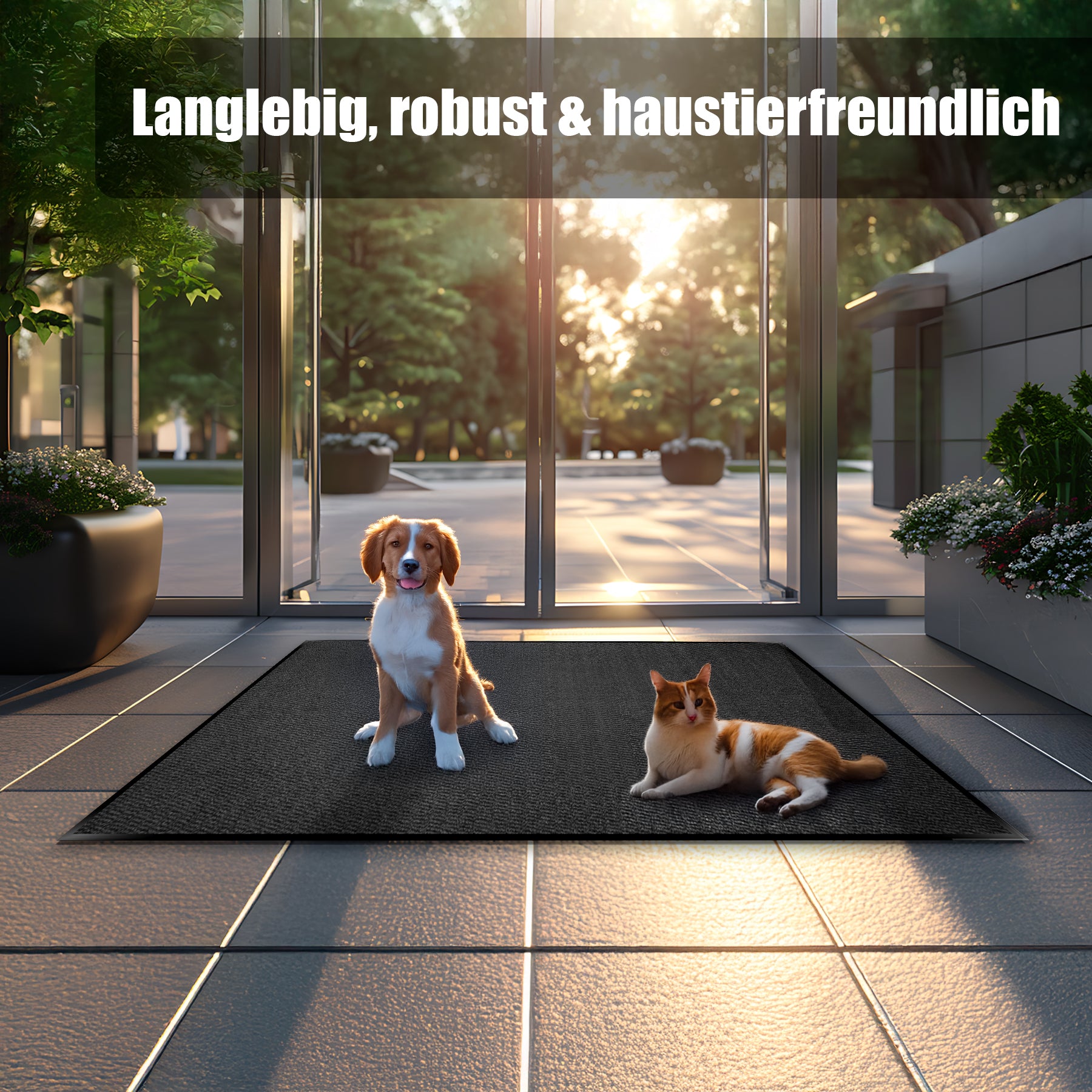 BigDean Schmutzfangmatte 90x150 Anthrazit rutschfest XXL
