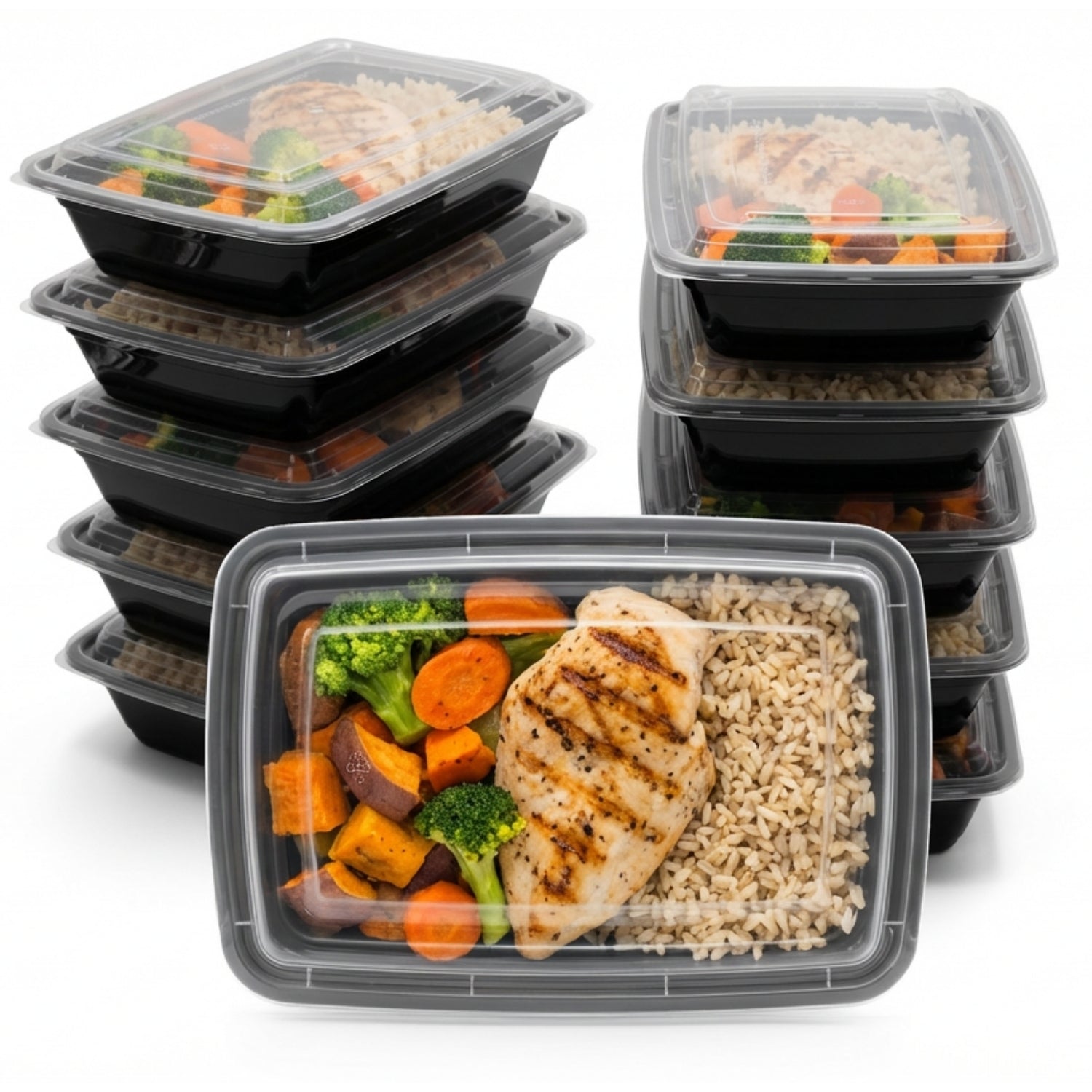 BigDean Küche & Vorrat Meal Prep Boxen 10 Stück BPA-frei