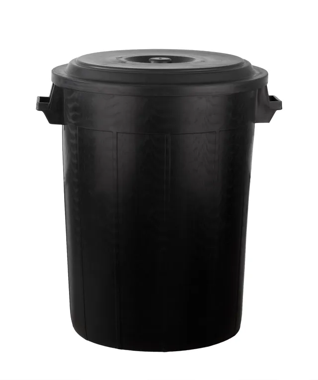 BigDean Universaltonne 100 Liter Tonne Schwarz mit Deckel