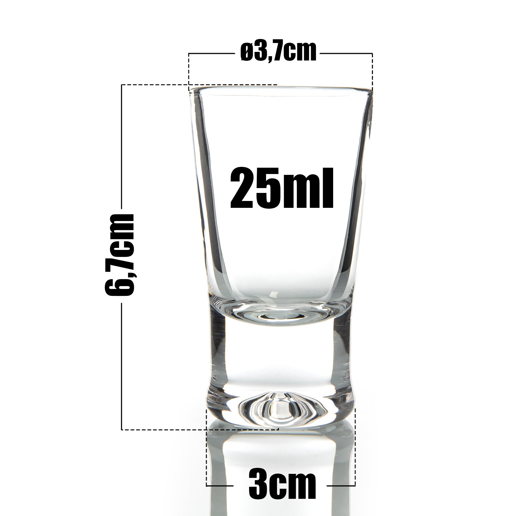 BigDean Küche Schnapsgläser 2cl Glas 48er Set spülmaschinenfest