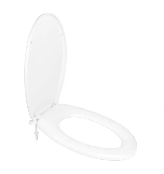 BigDean WC-Sitz oval Weiß 46x37 cm Thermoplast antibakteriell
