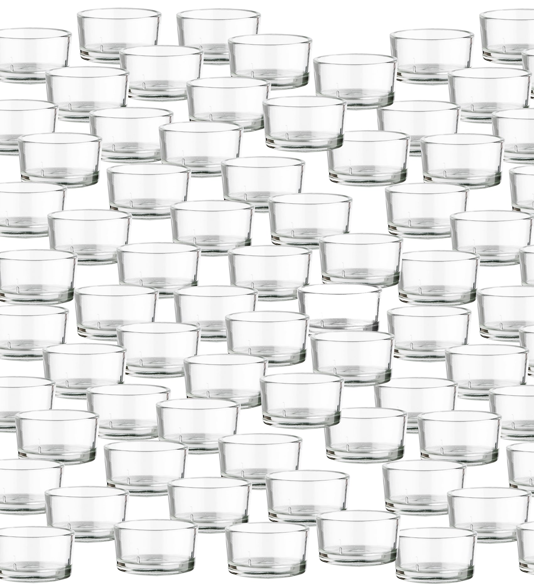 BigDean Teelichtgläser 48er Set Teelichthalter Glas klein