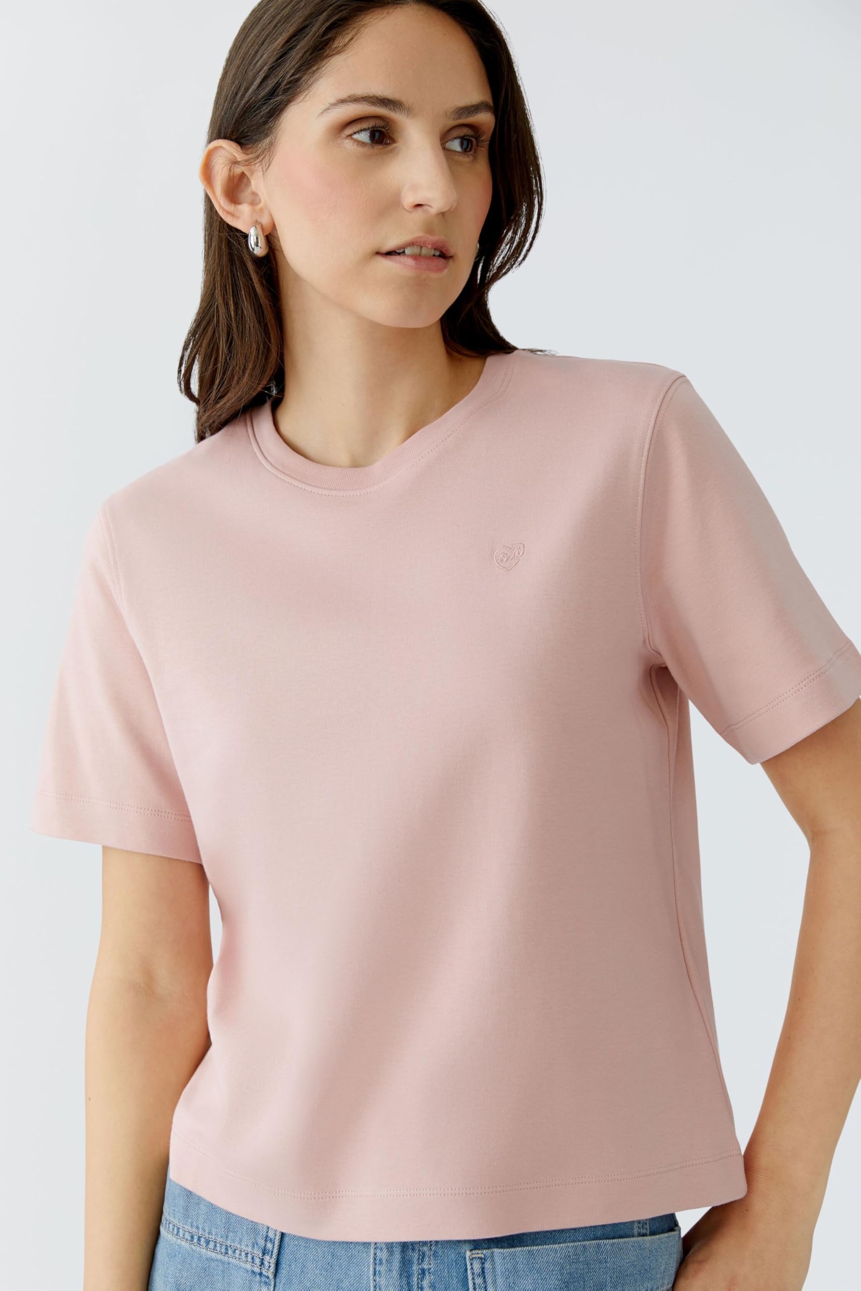 OUI SVEHA T-Shirt Uni Baumwolle für Damen