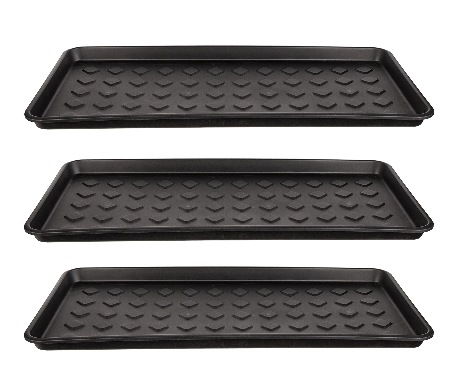 BigDean Haushalt & Alltag Schuhabtropfschale 71,5 cm 3er schwarz