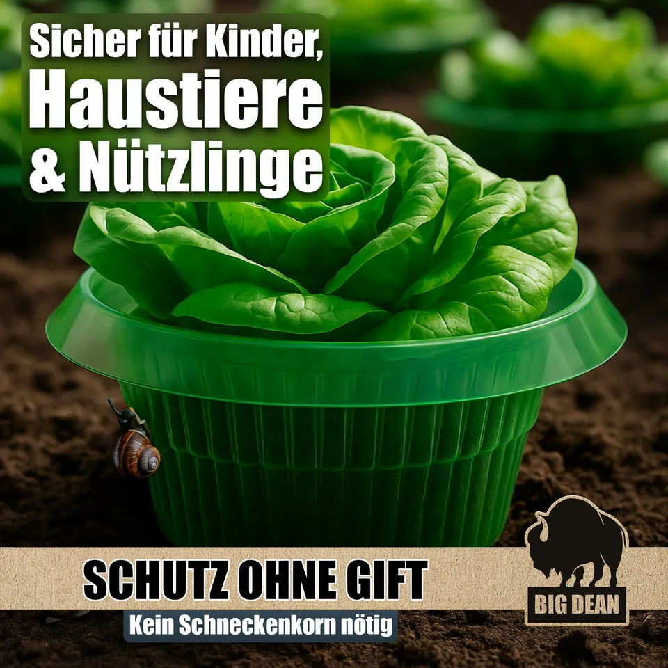 BigDean Garten Schneckenkragen 12er Set Bio PET wiederverwendbar