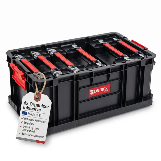 BigDean Qbrick System TWO Box 200 Werkzeugbox mit 6 Organizern