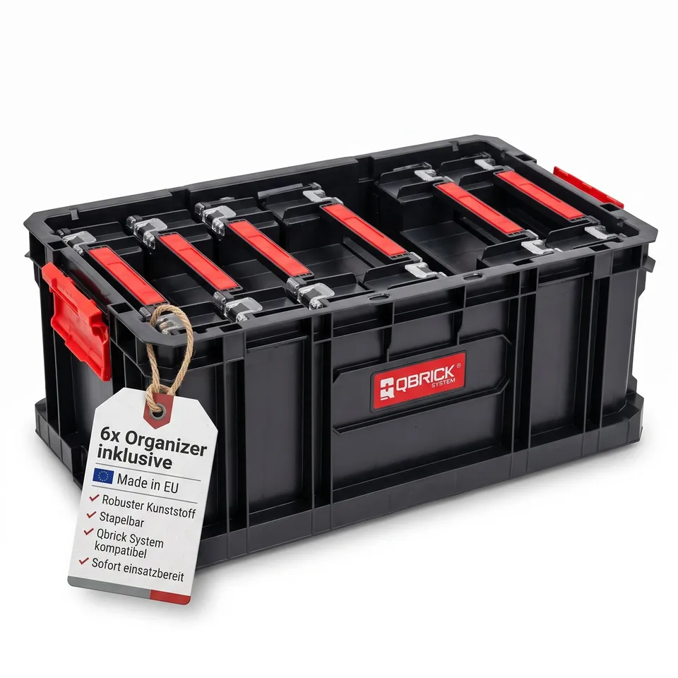 BigDean Qbrick System TWO Box 200 Werkzeugbox mit 6 Organizern
