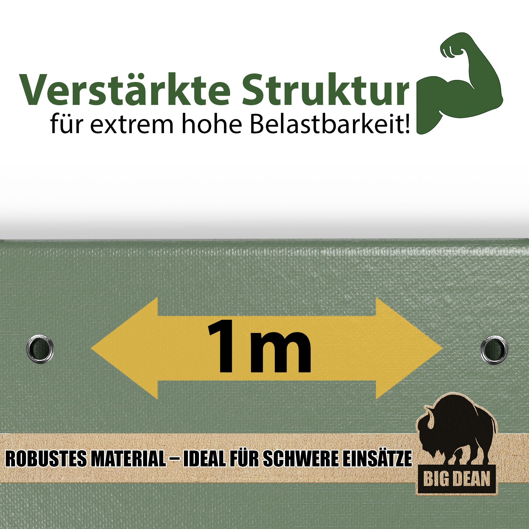 BigDean Abdeckplane 4x6 m Wasserdicht 150 g Reissfest