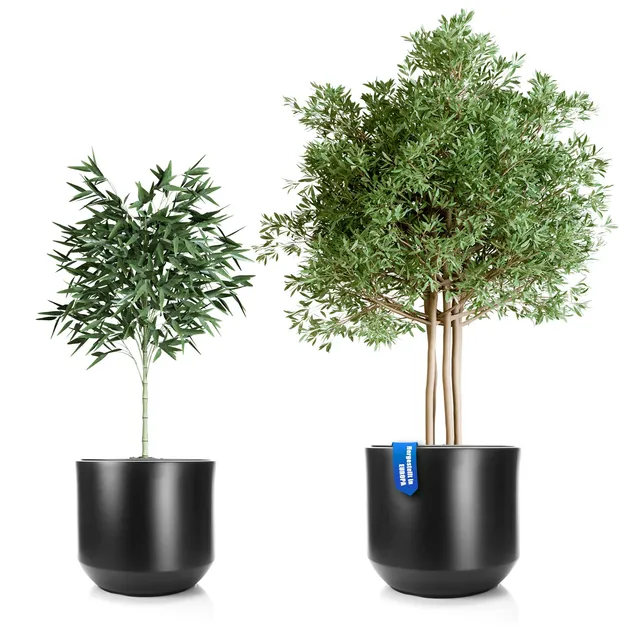 BigDean Blumentopf 46+58cm 2er Set anthrazit Innentopf