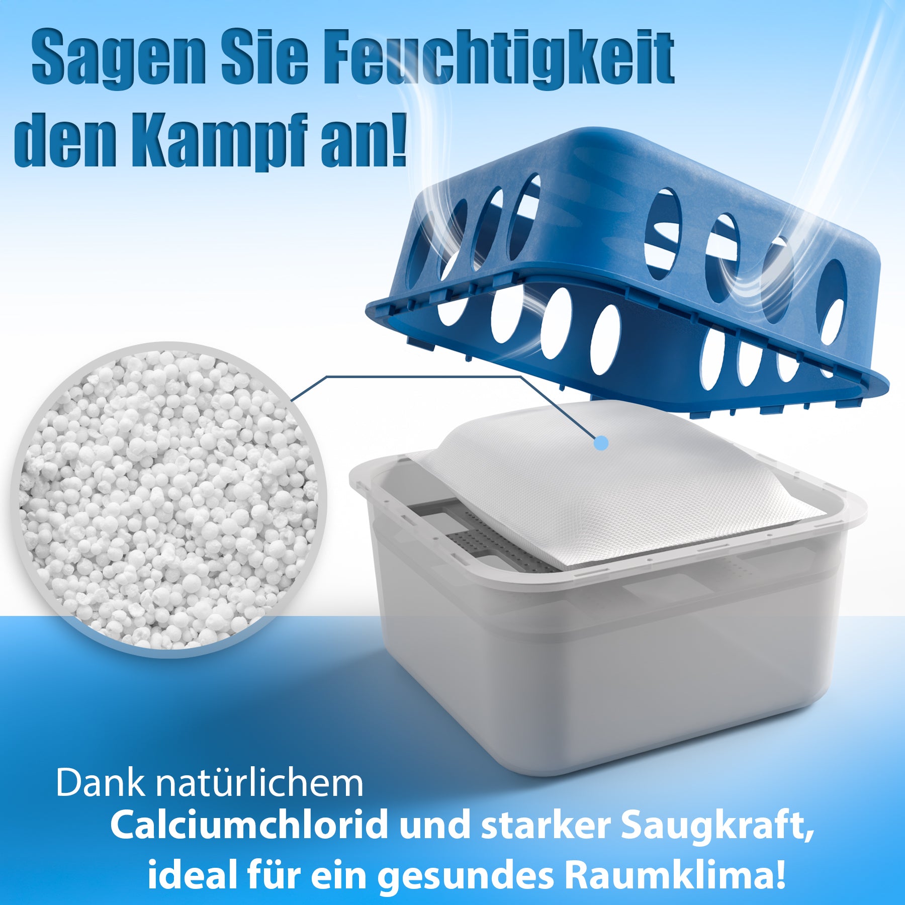 BigDean Bad Luftentfeuchter nachfüllbar ohne Strom 5er + 10x 400g