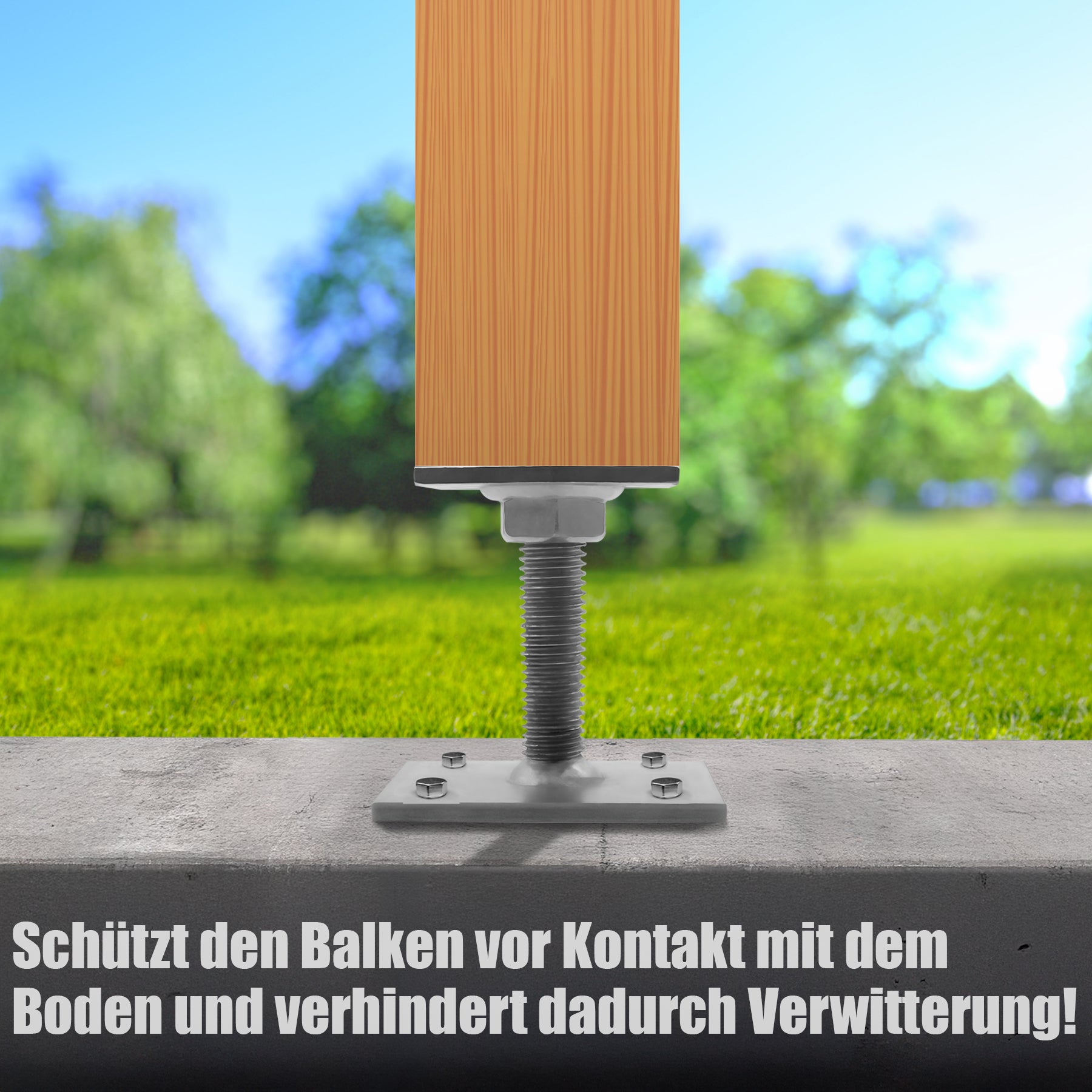 BigDean Werkzeug Pfostenträger höhenverstellbar 30-150mm verzinkt