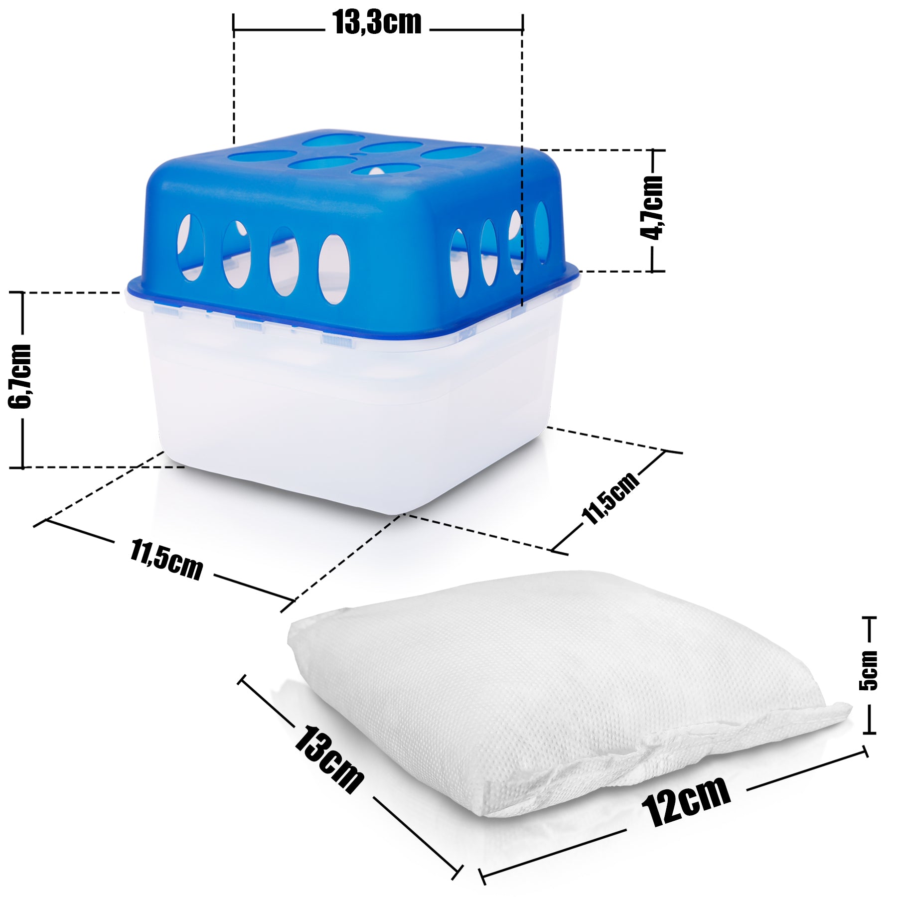 BigDean Bad & Reinigung Luftentfeuchter 4x mit 8x400g Granulat