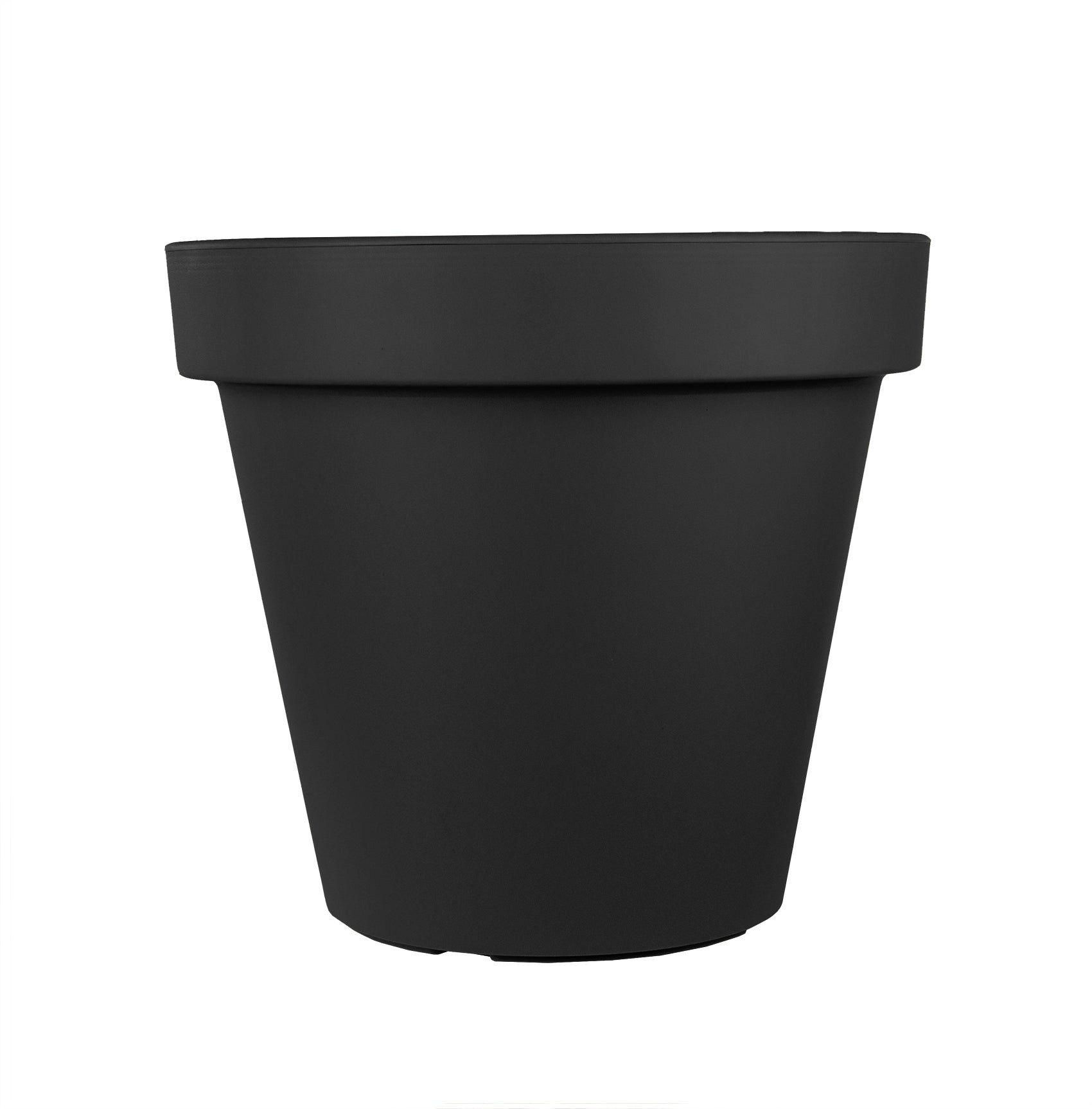 BigDean Blumentopf 2er-Set XL Ø50cm Anthrazit Kunststoff