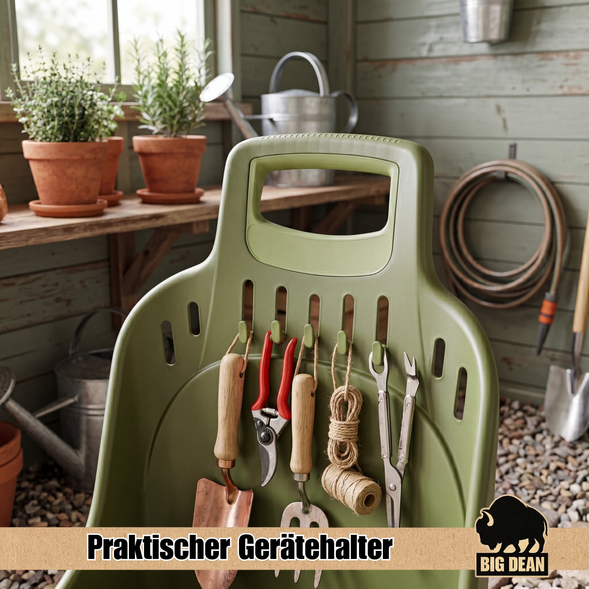 BigDean Garten & Außenbereich Gartentrolley 50L 60kg
