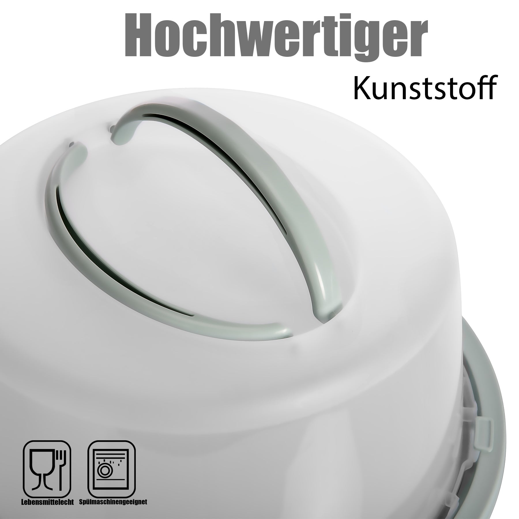 BigDean Kuchen Transportbox rund 2er Set mit Tragegriff