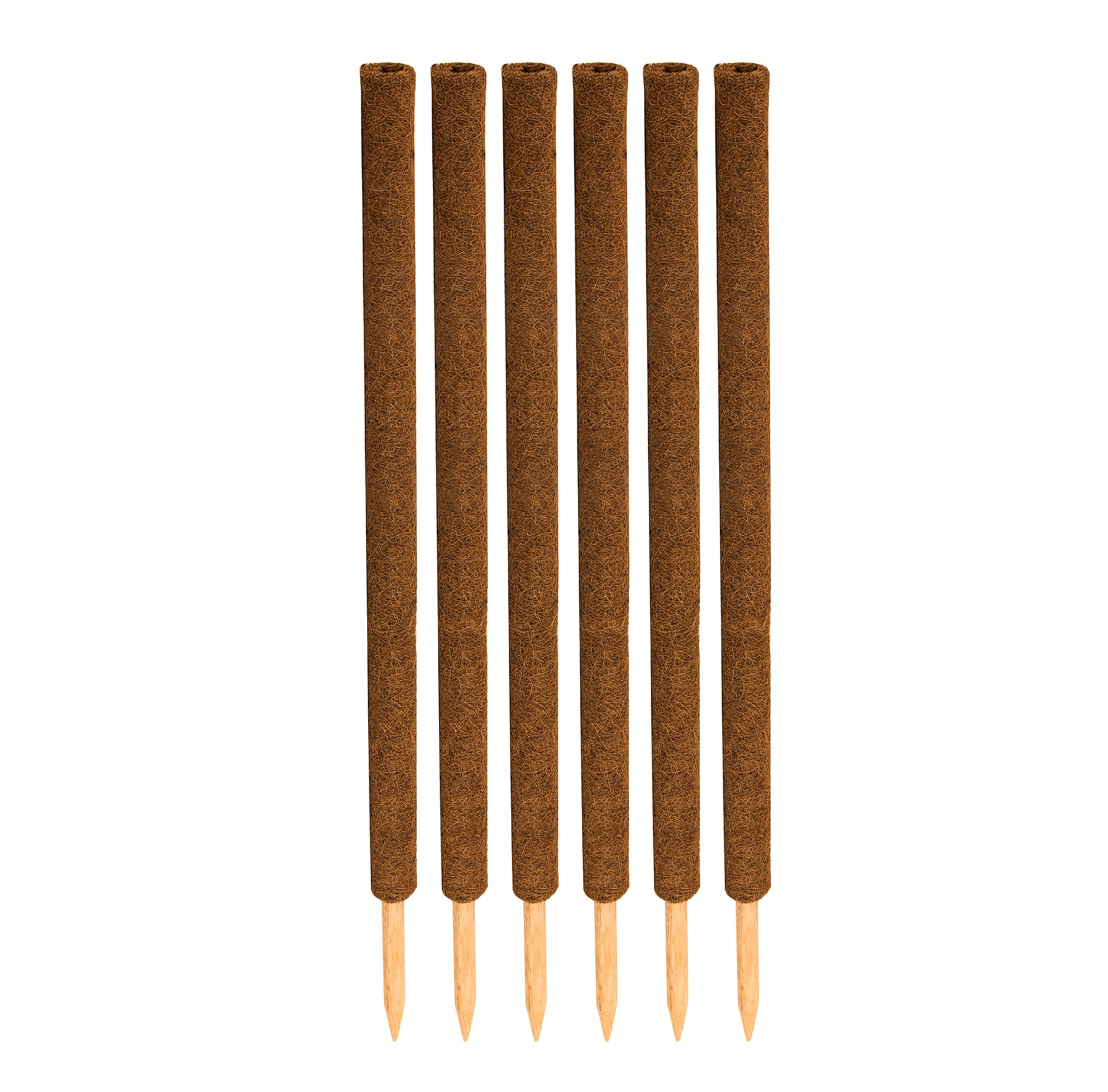 BigDean Pflanzstäbe Kokos 110 cm Rankhilfe 6er Set Natur