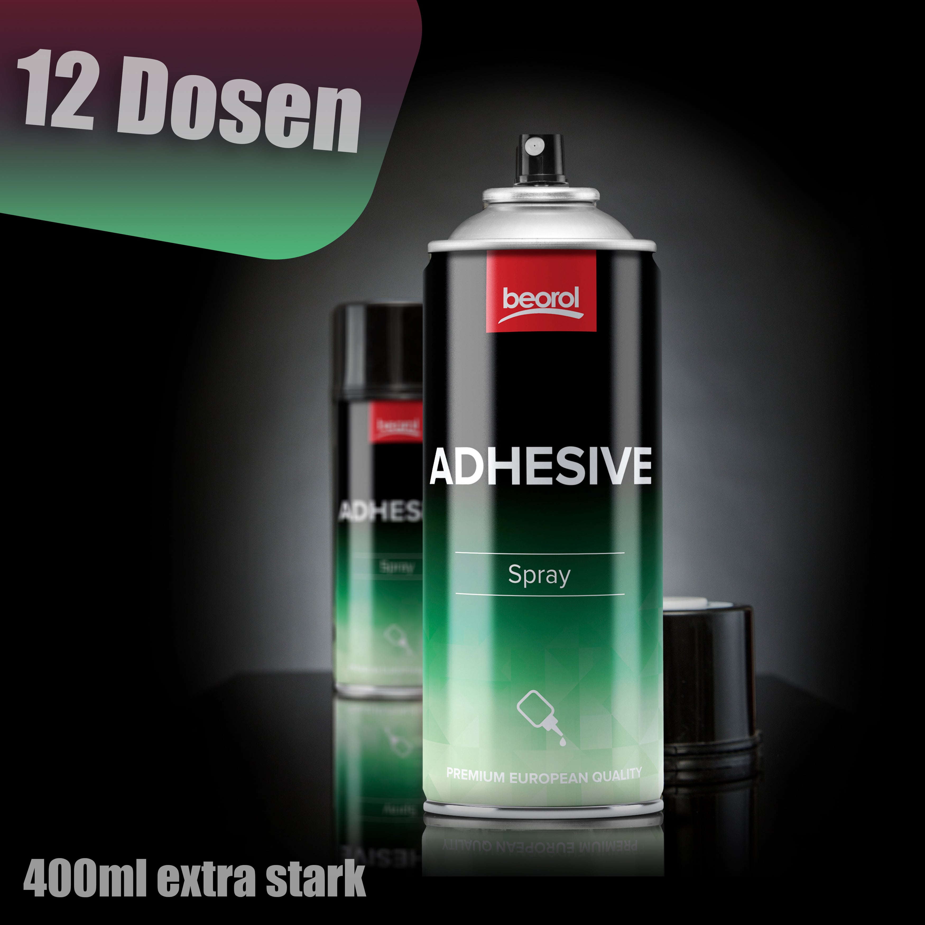 BigDean Sprühkleber 400ml transparent extra stark 12 Dosen