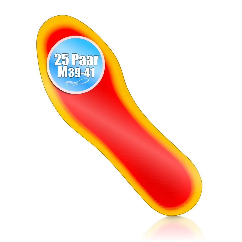 BigDean Fußwärmer Sohlenwärmer 39-41 8h Wärme 25 Paar